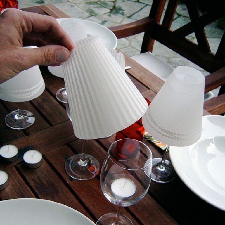 Vinski kozarci kot svetilke (slika 2)
